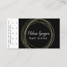 Cartão De Visita Logotipo de Artista de Unhas Moderno Recompensa Do