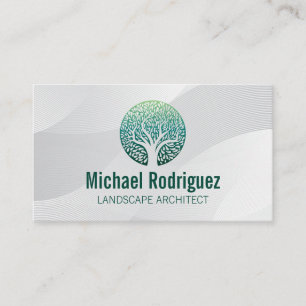 Cartão De Visita Logotipo de árvore estilizada   Landscaper