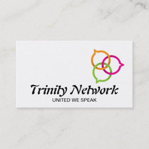 Cartão De Visita Logotipo de Balão de Fala da Trindade