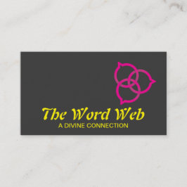 Cartão De Visita Logotipo de Balão de Fala da Trindade (rosa)