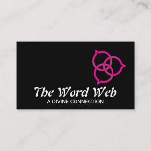 Cartão De Visita Logotipo de Balão de Fala da Trindade (rosa)