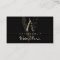Logotipo de Barbeiro Navalha Reta