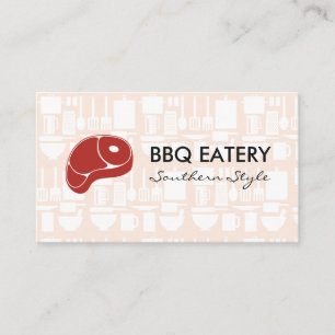 Cartão De Visita Logotipo de bife  Padrões de cozinha