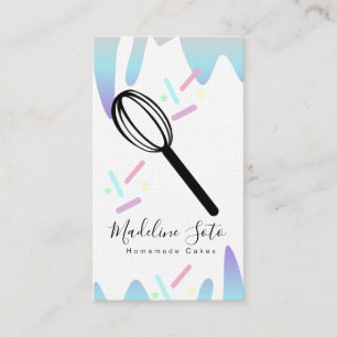 Cartão De Visita Logotipo de Bolo de Confeitaria com Glacê Ombre Di