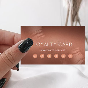 Cartão De Visita Logotipo de Bronze Moderno e Elegante para Fidelid