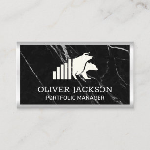 Cartão De Visita Logotipo de Bull and Bear  Finanças