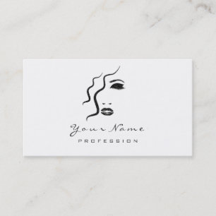 Cartão De Visita Logotipo de Cabelo Brilhante de Olhos de Cima