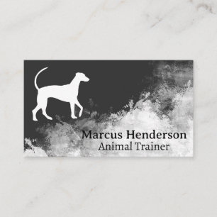 Cartão De Visita Logotipo de Cachorro Textura de Fundo