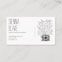 Logotipo de Câmera Botânica Código QR de Fotógrafo