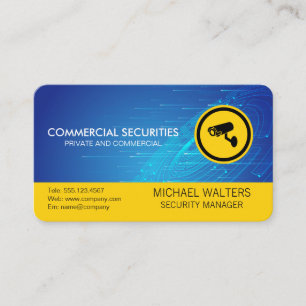 Cartão De Visita Logotipo de Câmera de Segurança   Tecnologia de IA