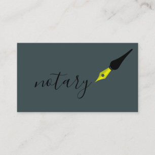 Cartão De Visita Logotipo de Caneta de agente notário Escritor de c