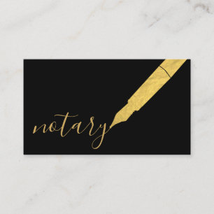 Cartão De Visita Logotipo de Caneta de Caligrafia de Agente de Notá