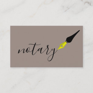 Cartão De Visita Logotipo de Caneta de Caligrafia de Agente Notaria