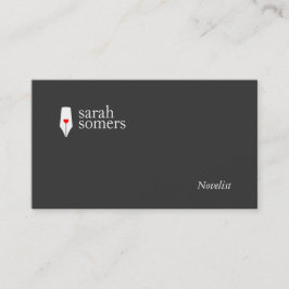 Cartão De Visita Logotipo de Caneta do Freelance Writer e da Noveli