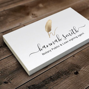 Cartão De Visita Logotipo de Caneta Elegante do Agente de Assinatur