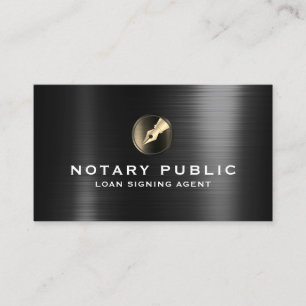 Cartão De Visita Logotipo de caneta tinográfica metálico notarial 