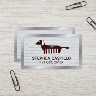 Cartão De Visita Logotipo de captura   Cães Comb