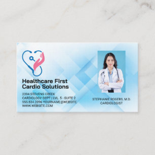 Cartão De Visita Logotipo de Cardiologia Medicina Médico