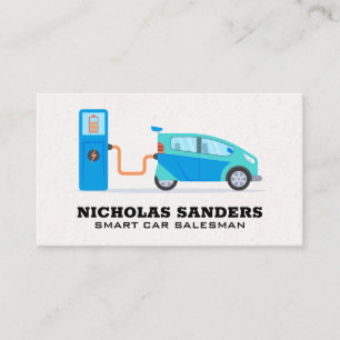 Cartão De Visita Logotipo de Carro Inteligente   Estação de Carrega