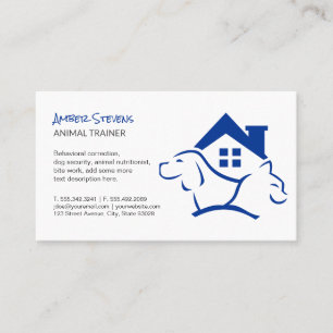 Cartão De Visita Logotipo de Casa de Gato de Cão