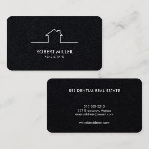 Cartão De Visita Logotipo de Casa de Imóveis Corretor Imobiliário P