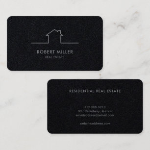 Cartão De Visita Logotipo de Casa de Imóveis Corretor Imobiliário P