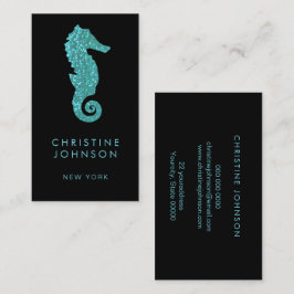 Cartão De Visita logotipo de cavalo-marinho