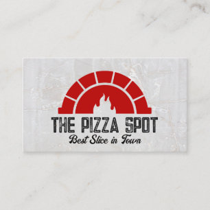 Cartão De Visita Logotipo de Chama de Forno de Tijolo   Loja de Piz