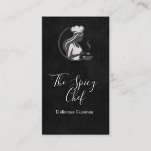 Cartão De Visita Logotipo de Chef Cozinhando Restaurante Cateri