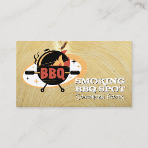 Cartão De Visita Logotipo de Churrasco Catering de Restaurante