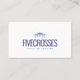 Cartão De Visita Logotipo de Cinco Cruzes de Cores Personalizadas |