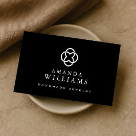 Cartão De Visita Logotipo de clave moderno - Boutique Black de luxo