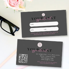 Cartão De Visita Logotipo de código QR da placa de compromisso do c