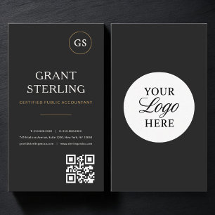 Cartão De Visita Logotipo de Código QR de Contador Profissional