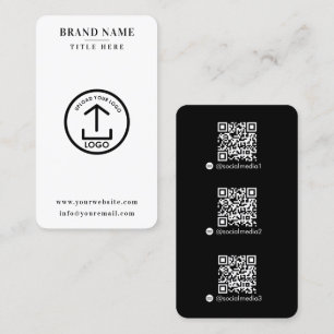 Cartão De Visita Logotipo de código QR de contato digital digitaliz