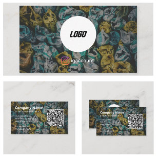 Cartão De Visita Logotipo de código QR para remoção de lixo