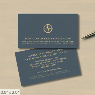 Cartão De Visita Logotipo de Compass Profissional Simples