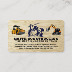 Cartão De Visita Logotipo de Construção   Engenheiro   Colarinho Az