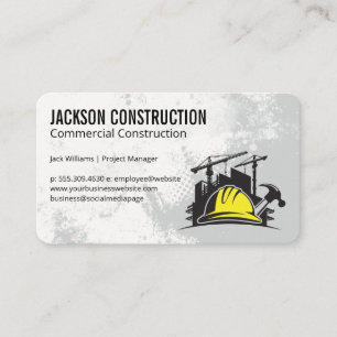 Cartão De Visita Logotipo de Construção Propriedades Comerciais