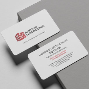 Cartão De Visita logotipo de Construtor Carpinteiro de Construção d