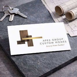 Cartão De Visita Logotipo de Construtor de Casas Personalizadas