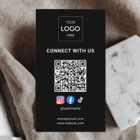 Logotipo de Consultor Moderno em Preto Código QR