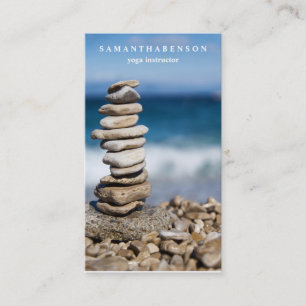 Cartão De Visita Logotipo de cor de água elegante Zen Yoga Healing 