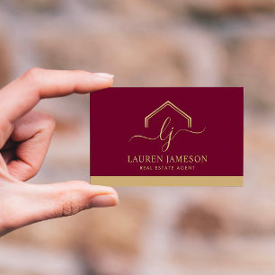 Cartão De Visita Logotipo de Corretor de Imóveis Promocional de Imó