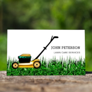Cartão De Visita Logotipo de corte de gramas do Serviço de jardinag