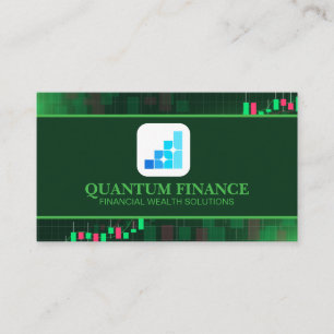 Cartão De Visita Logotipo de Crescimento Financeiro   Ação   Invest
