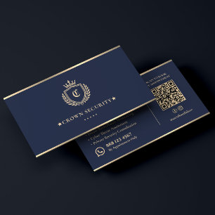 Cartão De Visita Logotipo de Crista de Segurança Cibernética de Dro