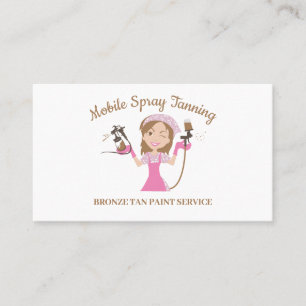 Cartão De Visita Logotipo de Dama de Pintura do Corpo da Pulveriza