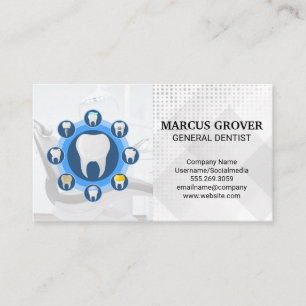 Cartão De Visita Logotipo de Dente   Ilustrações Odontológicas 