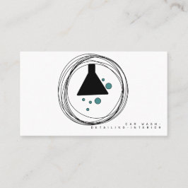 Cartão De Visita Logotipo de Designer de Interiores de Lavação de C